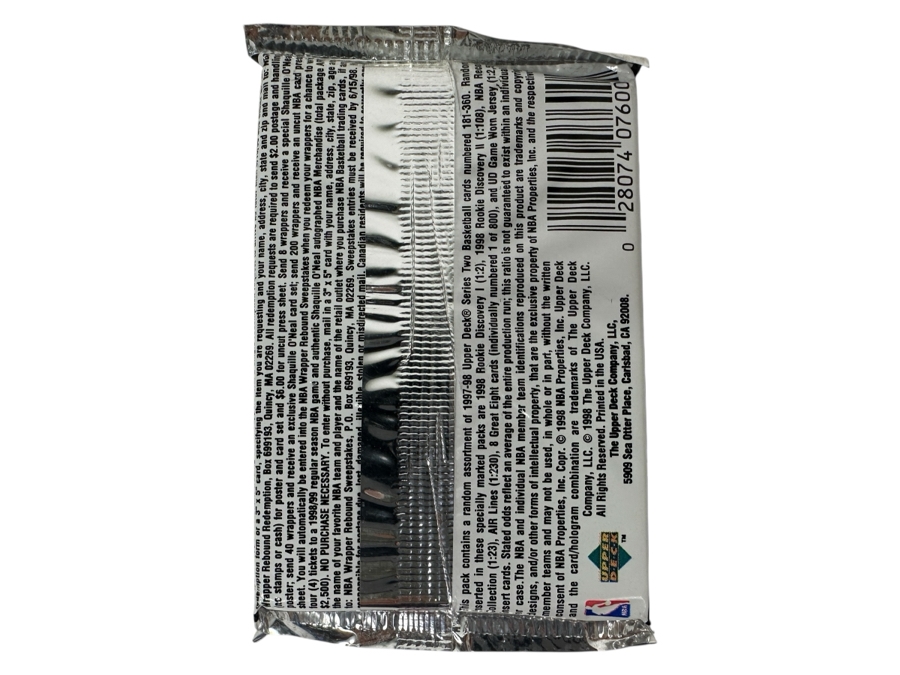 1997-98 Upper Deck Series Two Basketball Cards - 14 Cards - May Contain Ultra-Rare Michael Jordan Signed Game Jersey Card (GJ13S) That Sold For $1.4M - Read Details Page Before Bidding - Pack #90 [Photo 2]