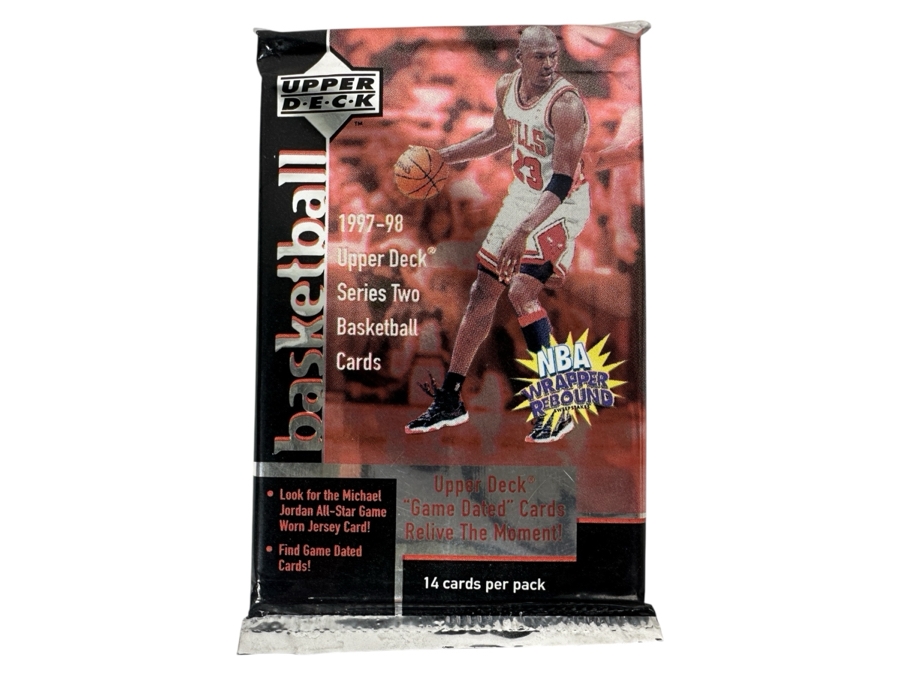 1997-98 Upper Deck Series Two Basketball Cards - 14 Cards - May Contain Ultra-Rare Michael Jordan Signed Game Jersey Card (GJ13S) That Sold For $1.4M - Read Details Page Before Bidding - Pack #91