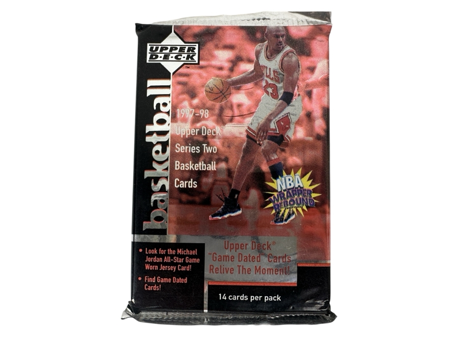 1997-98 Upper Deck Series Two Basketball Cards - 14 Cards - May Contain Ultra-Rare Michael Jordan Signed Game Jersey Card (GJ13S) That Sold For $1.4M - Read Details Page Before Bidding - Pack #92