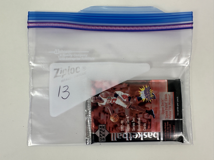 1997-98 Upper Deck Series Two Basketball Cards - 14 Cards - May Contain Ultra-Rare Michael Jordan Signed Game Jersey Card (GJ13S) That Sold For $1.4M - Read Details Page Before Bidding - Pack #13 [Photo 3]