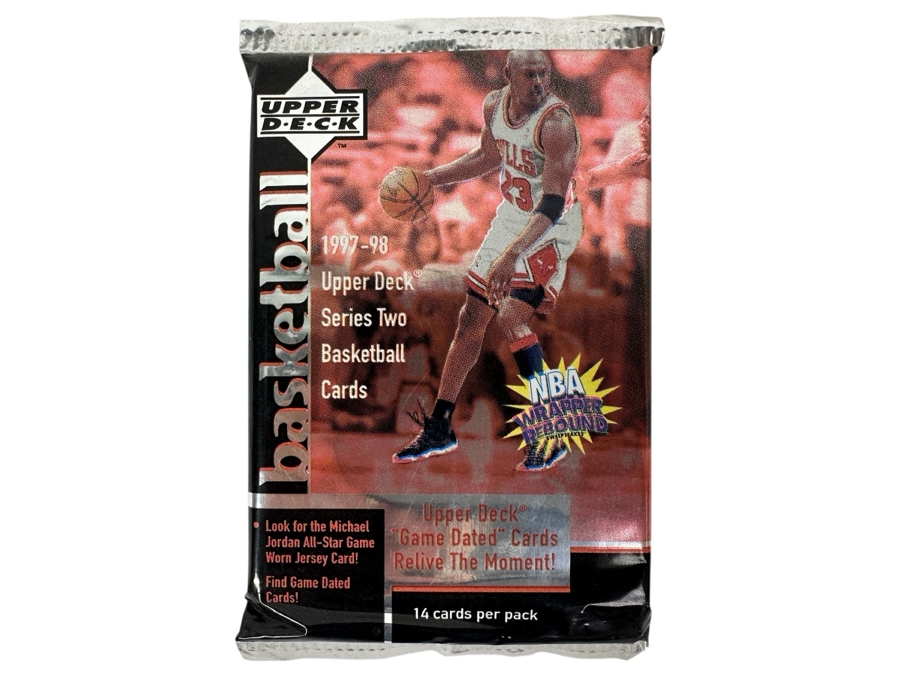 1997-98 Upper Deck Series Two Basketball Cards - 14 Cards - May Contain Ultra-Rare Michael Jordan Signed Game Jersey Card (GJ13S) That Sold For $1.4M - Read Details Page Before Bidding - Pack #13