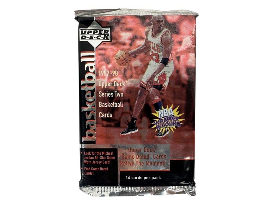 1997-98 Upper Deck Series Two Basketball Cards - 14 Cards - May Contain Ultra-Rare Michael Jordan Signed Game Jersey Card (GJ13S) That Sold For $1.4M - Read Details Page Before Bidding - Pack #83