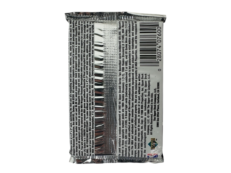 1997-98 Upper Deck Series Two Basketball Cards - 14 Cards - May Contain Ultra-Rare Michael Jordan Signed Game Jersey Card (GJ13S) That Sold For $1.4M - Read Details Page Before Bidding - Pack #83 [Photo 2]