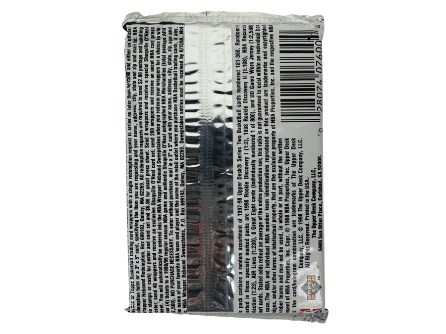 1997-98 Upper Deck Series Two Basketball Cards - 14 Cards - May Contain Ultra-Rare Michael Jordan Signed Game Jersey Card (GJ13S) That Sold For $1.4M - Read Details Page Before Bidding - Pack #76 [Photo 2]