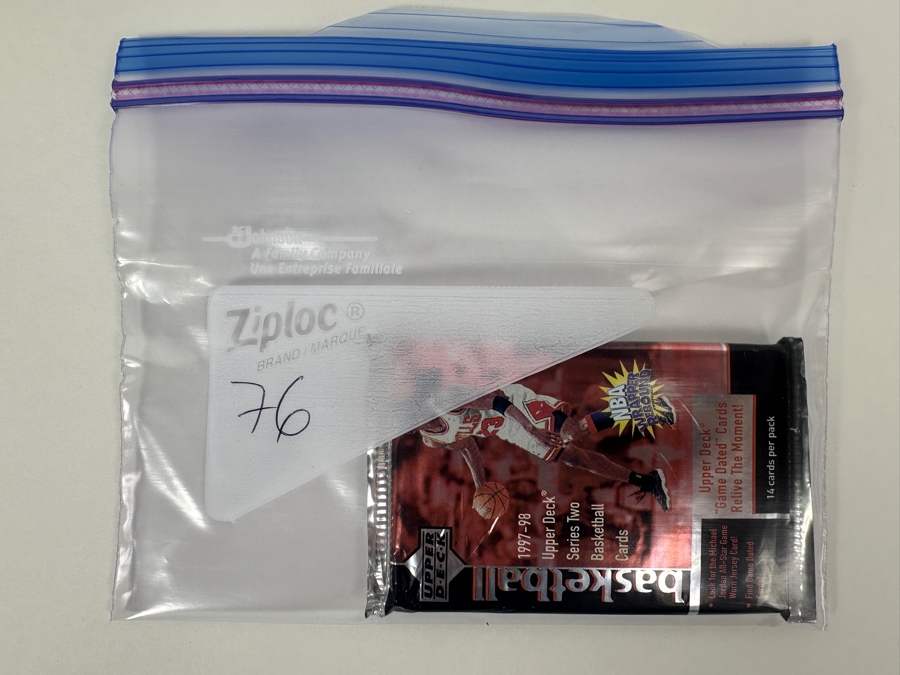 1997-98 Upper Deck Series Two Basketball Cards - 14 Cards - May Contain Ultra-Rare Michael Jordan Signed Game Jersey Card (GJ13S) That Sold For $1.4M - Read Details Page Before Bidding - Pack #76 [Photo 3]