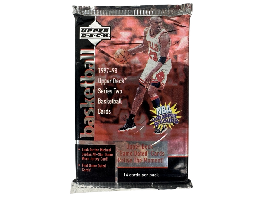 1997-98 Upper Deck Series Two Basketball Cards - 14 Cards - May Contain Ultra-Rare Michael Jordan Signed Game Jersey Card (GJ13S) That Sold For $1.4M - Read Details Page Before Bidding - Pack #76