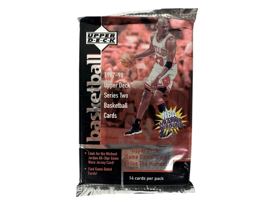 1997-98 Upper Deck Series Two Basketball Cards - 14 Cards - May Contain Ultra-Rare Michael Jordan Signed Game Jersey Card (GJ13S) That Sold For $1.4M - Read Details Page Before Bidding - Pack #60