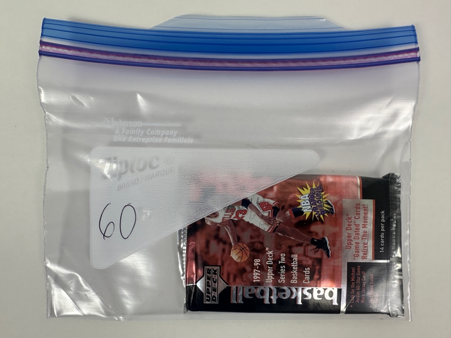 1997-98 Upper Deck Series Two Basketball Cards - 14 Cards - May Contain Ultra-Rare Michael Jordan Signed Game Jersey Card (GJ13S) That Sold For $1.4M - Read Details Page Before Bidding - Pack #60 [Photo 3]