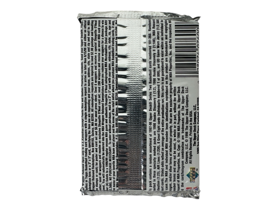 1997-98 Upper Deck Series Two Basketball Cards - 14 Cards - May Contain Ultra-Rare Michael Jordan Signed Game Jersey Card (GJ13S) That Sold For $1.4M - Read Details Page Before Bidding - Pack #60 [Photo 2]