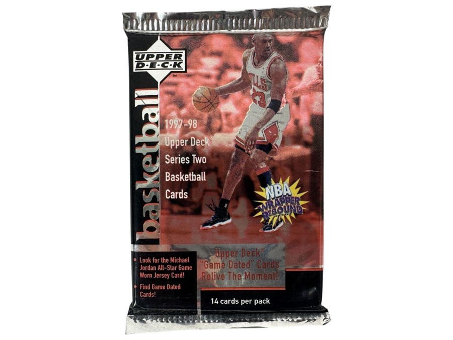 1997-98 Upper Deck Series Two Basketball Cards - 14 Cards - May Contain Ultra-Rare Michael Jordan Signed Game Jersey Card (GJ13S) That Sold For $1.4M - Read Details Page Before Bidding - Pack #61