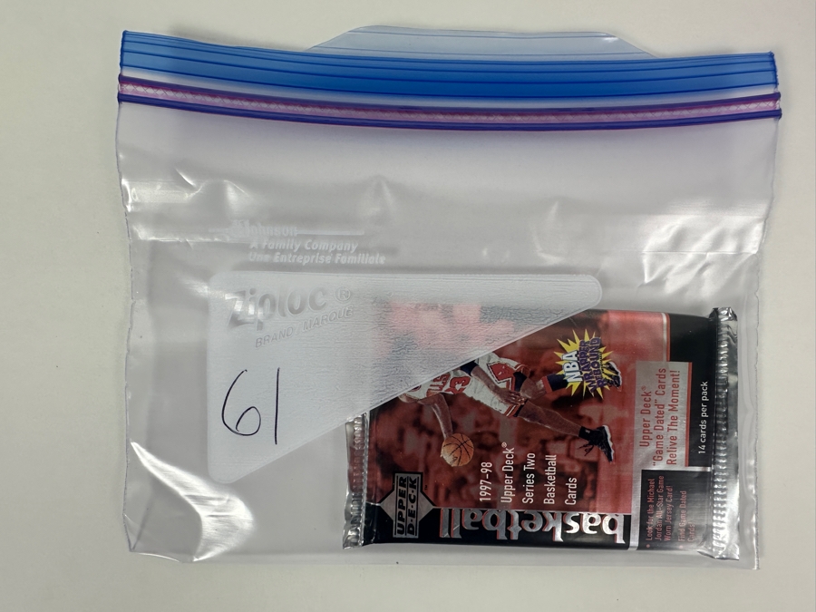 1997-98 Upper Deck Series Two Basketball Cards - 14 Cards - May Contain Ultra-Rare Michael Jordan Signed Game Jersey Card (GJ13S) That Sold For $1.4M - Read Details Page Before Bidding - Pack #61 [Photo 3]