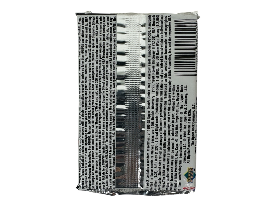 1997-98 Upper Deck Series Two Basketball Cards - 14 Cards - May Contain Ultra-Rare Michael Jordan Signed Game Jersey Card (GJ13S) That Sold For $1.4M - Read Details Page Before Bidding - Pack #68 [Photo 2]