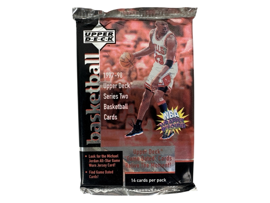 1997-98 Upper Deck Series Two Basketball Cards - 14 Cards - May Contain Ultra-Rare Michael Jordan Signed Game Jersey Card (GJ13S) That Sold For $1.4M - Read Details Page Before Bidding - Pack #68
