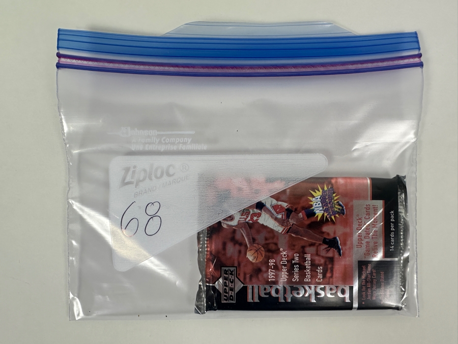 1997-98 Upper Deck Series Two Basketball Cards - 14 Cards - May Contain Ultra-Rare Michael Jordan Signed Game Jersey Card (GJ13S) That Sold For $1.4M - Read Details Page Before Bidding - Pack #68 [Photo 3]