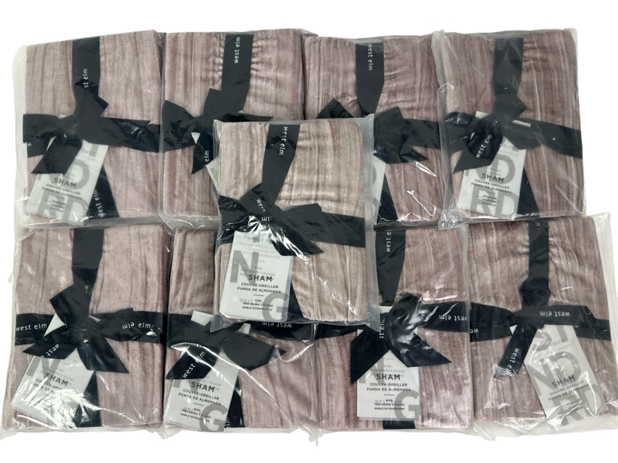  Just Added - (9) New West Elm Pillow Shams (4) King Size Shams & (5) Standard Size Shams