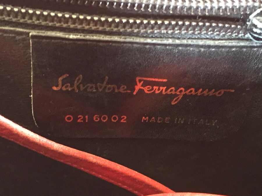 Salvatore Ferragamo Red Handbag with Dust Cover Italy [Photo 2]