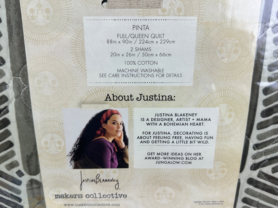 Just Added - New Justina Blakeney For Makers Collective Pinta Full/Queen Quilt Set With 2 Shams & Quilt [Photo 5]