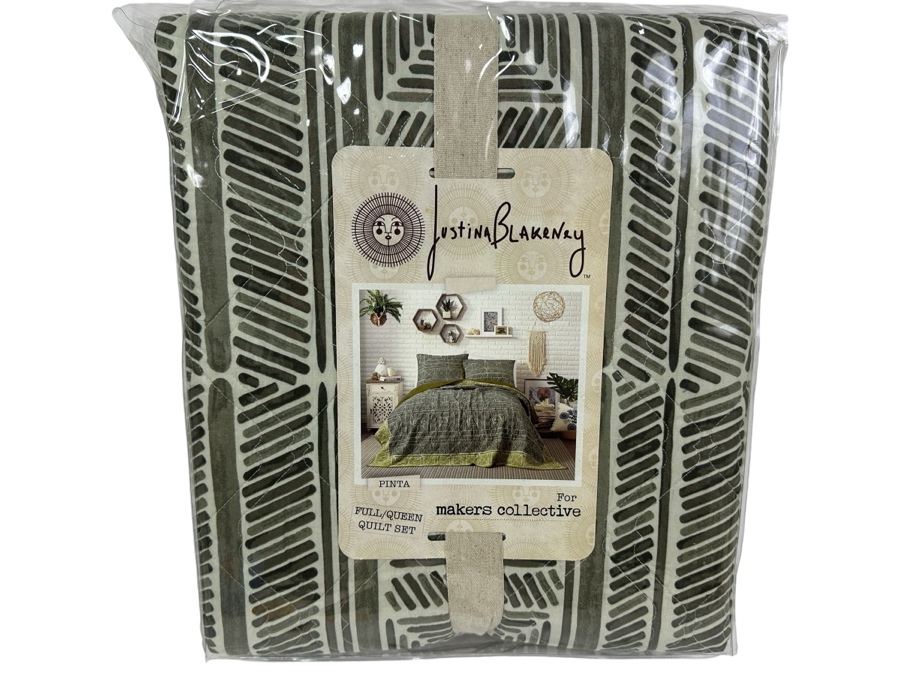 Just Added - New Justina Blakeney For Makers Collective Pinta Full/Queen Quilt Set With 2 Shams & Quilt