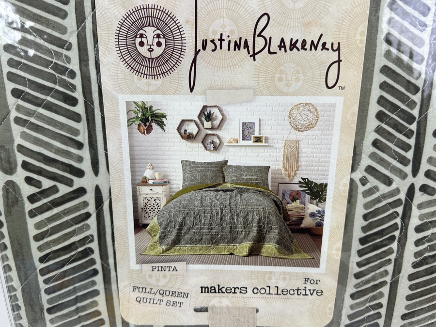 Just Added - New Justina Blakeney For Makers Collective Pinta Full/Queen Quilt Set With 2 Shams & Quilt [Photo 2]