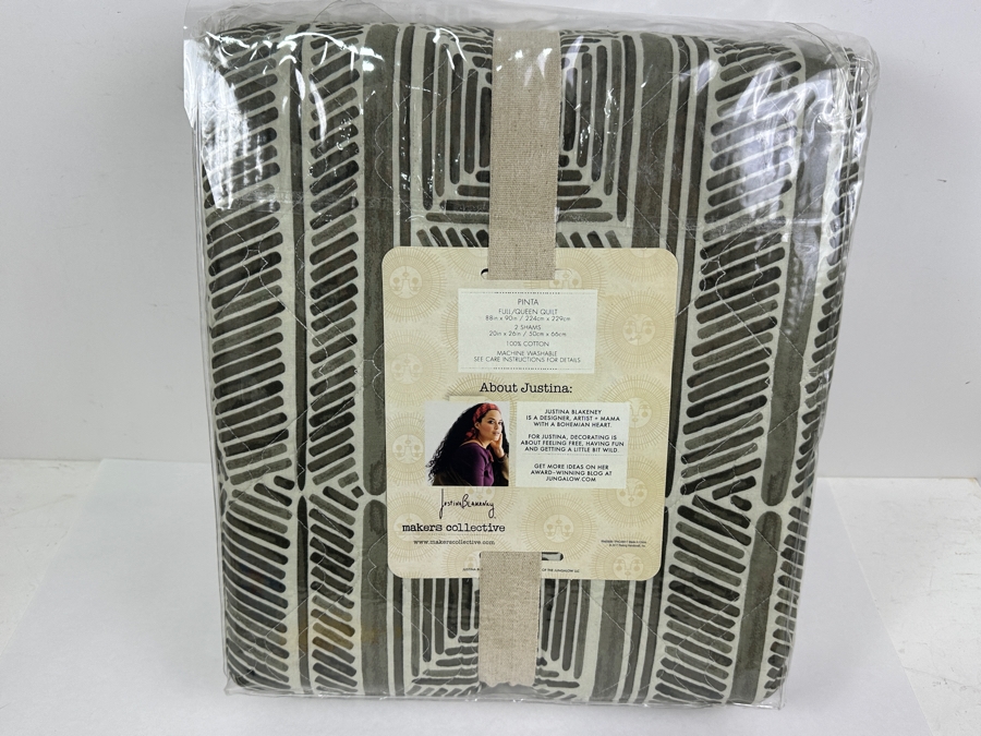 Just Added - New Justina Blakeney For Makers Collective Pinta Full/Queen Quilt Set With 2 Shams & Quilt [Photo 4]
