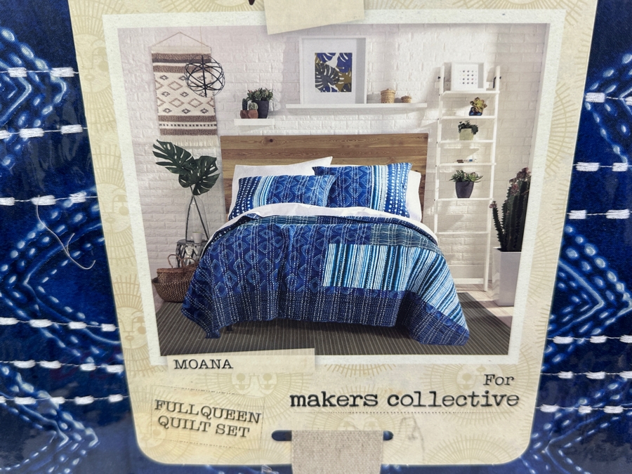 Just Added - New Justina Blakeney For Makers Collective Moana Full/Queen Quilt Set With 2 Shams & Quilt [Photo 3]