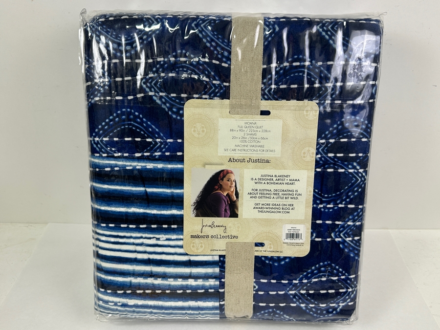 Just Added - New Justina Blakeney For Makers Collective Moana Full/Queen Quilt Set With 2 Shams & Quilt [Photo 4]