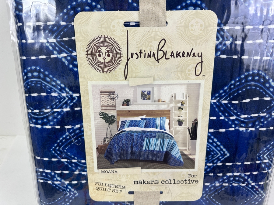 Just Added - New Justina Blakeney For Makers Collective Moana Full/Queen Quilt Set With 2 Shams & Quilt [Photo 2]