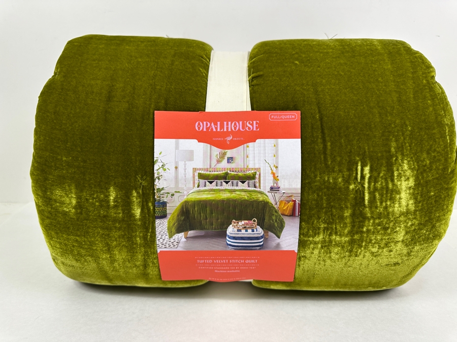 Just Added - New Opal House Tufted Velvet Stitch Quilt Full/Queen With Two Matching Standard Shams [Photo 2]