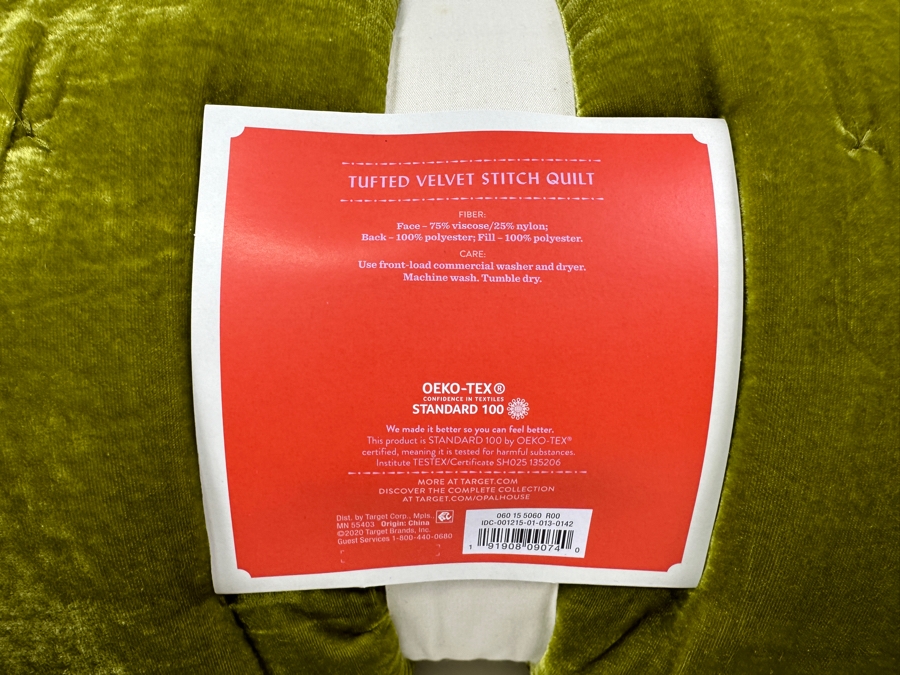 Just Added - New Opal House Tufted Velvet Stitch Quilt Full/Queen With Two Matching Standard Shams [Photo 5]