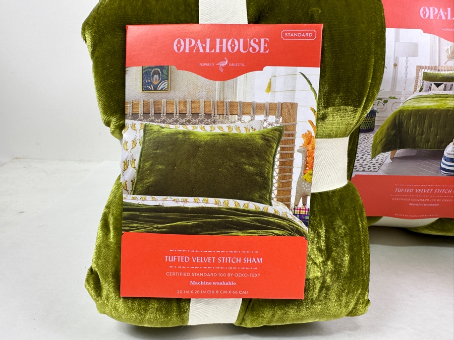 Just Added - New Opal House Tufted Velvet Stitch Quilt Full/Queen With Two Matching Standard Shams [Photo 3]