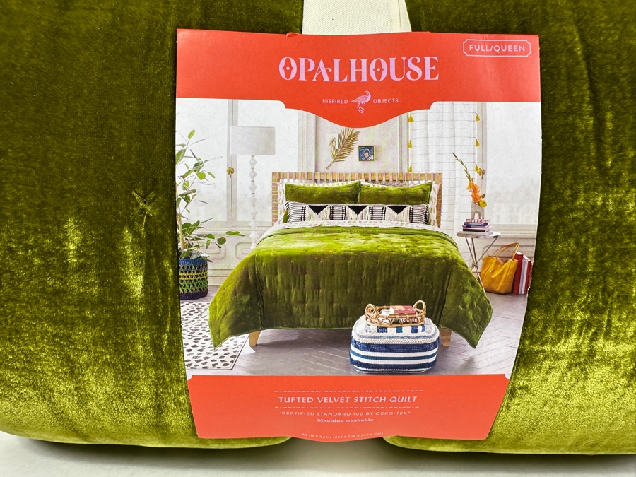 Just Added - New Opal House Tufted Velvet Stitch Quilt Full/Queen With Two Matching Standard Shams [Photo 4]