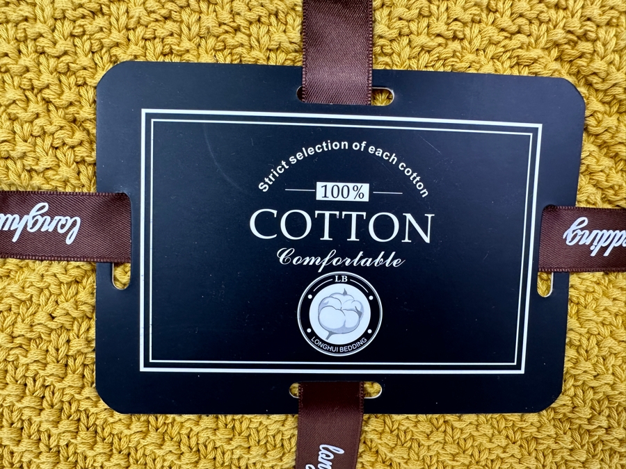 Just Added - New 100% Cotton Throw Blanket With Tassels Longhui Bedding Full/Queen [Photo 3]