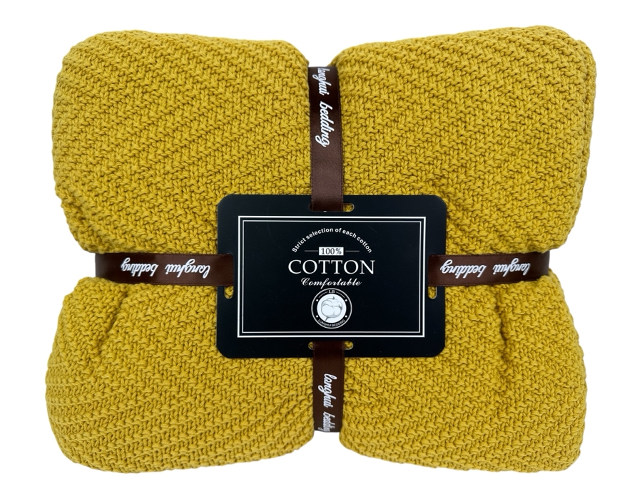 Just Added - New 100% Cotton Throw Blanket With Tassels Longhui Bedding Full/Queen