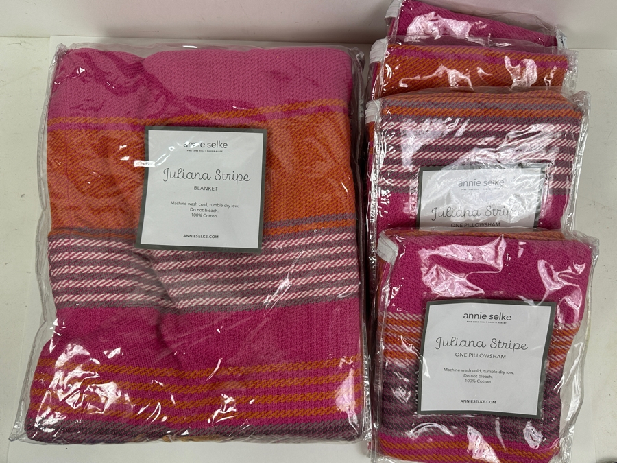 Just Added - New Annie Selke Juliana Stripe Blanket and Shams [Photo 2]