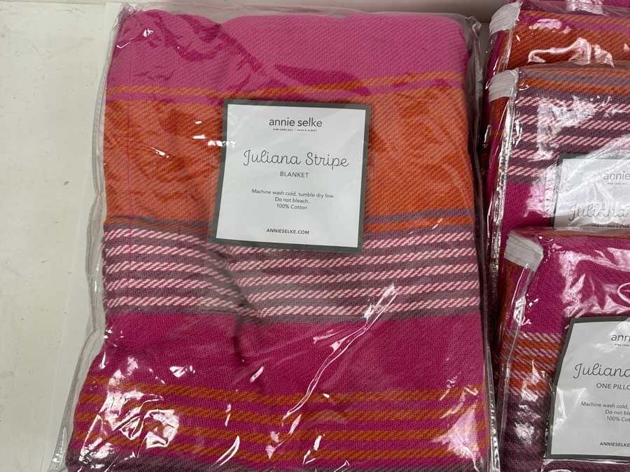 Just Added - New Annie Selke Juliana Stripe Blanket and Shams [Photo 3]