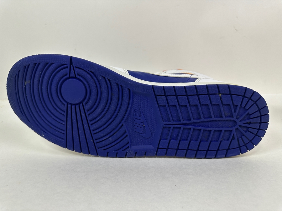 Just Added - Men's Size 14 Nike Air Jordan 1 Mid GS White & Blue Leather [Photo 8]