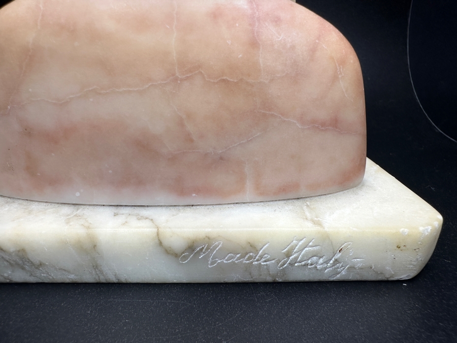 Vintage Alabaster Bust of Woman Made in Italy 6' x 6.5' [Photo 9]