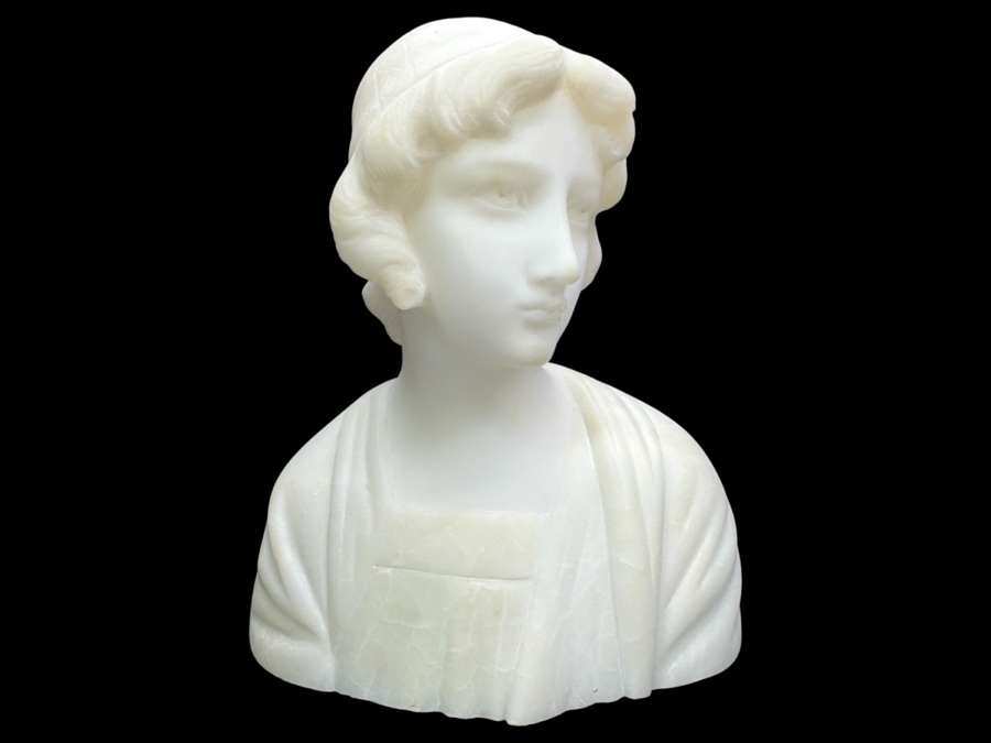 Vintage Alabaster Bust of Woman 6' x 6.75' [Photo 1]
