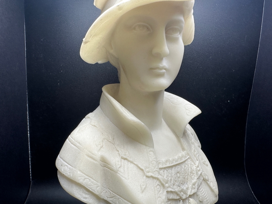 Carved Marble Bust Of A Woman 5.5W X 9.5H [Photo 12]