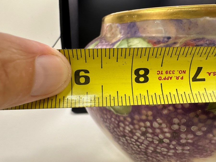 Vintage Hand Painted French Floral Bowl 9' x 7' [Photo 10]