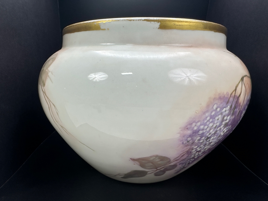 Vintage Hand Painted French Floral Bowl 9' x 7' [Photo 6]