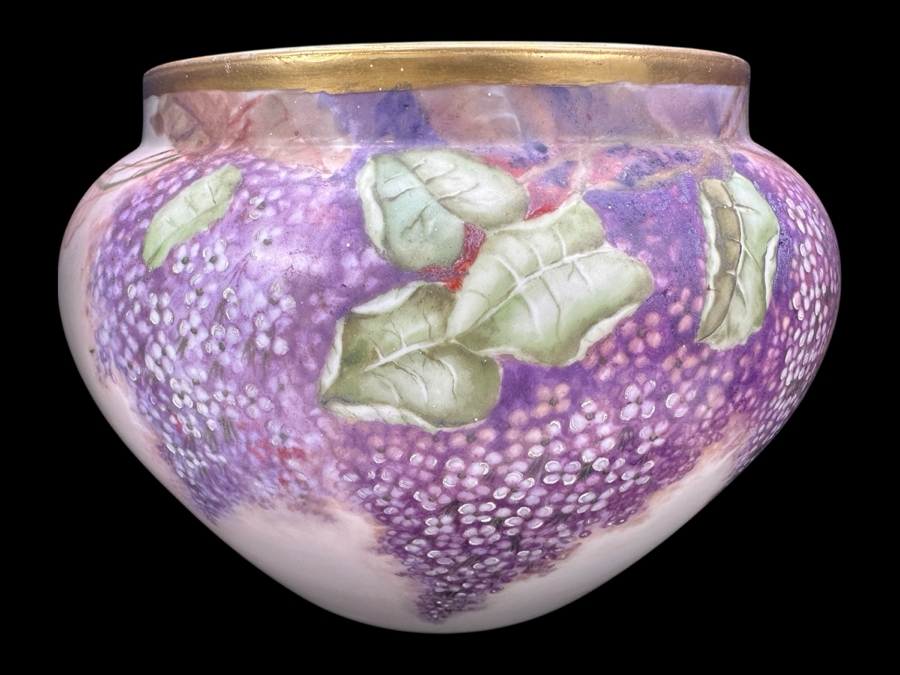Vintage Hand Painted French Floral Bowl 9' x 7' [Photo 1]
