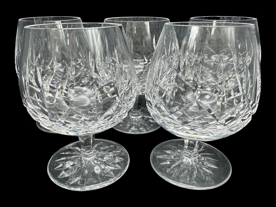 (5) Vintage Waterford Linsmore Brandy Glasses 5.25'H [Photo 1]