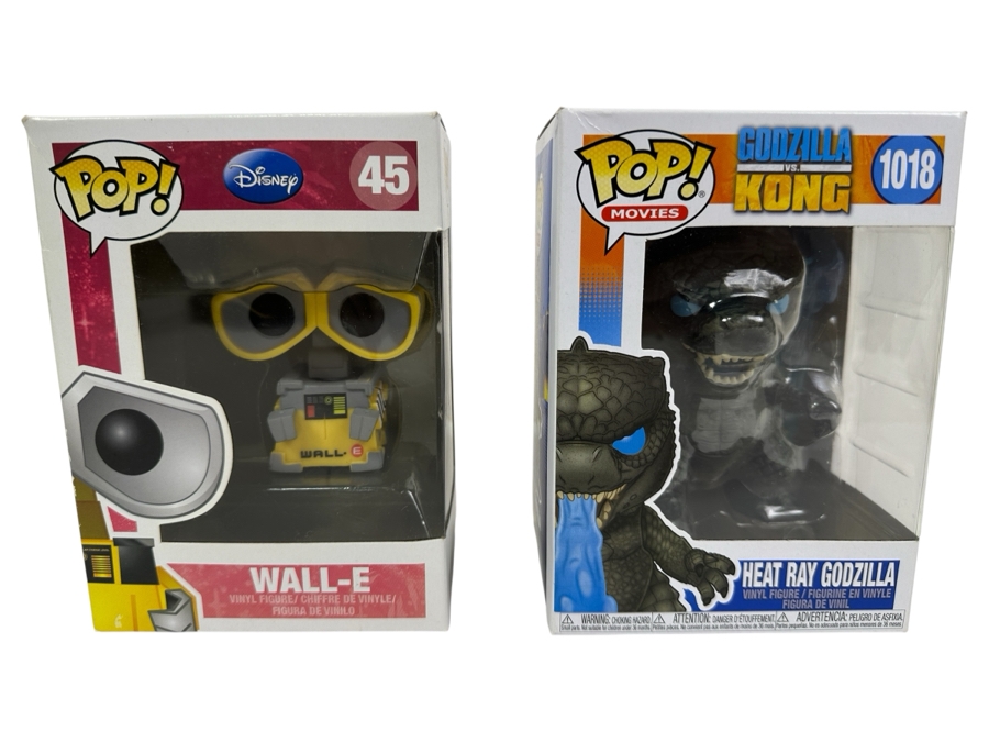 Funko Disney Wall-E 45 & Heat Ray Godzilla Vs. Kong 1018 Vinyl Figurines
