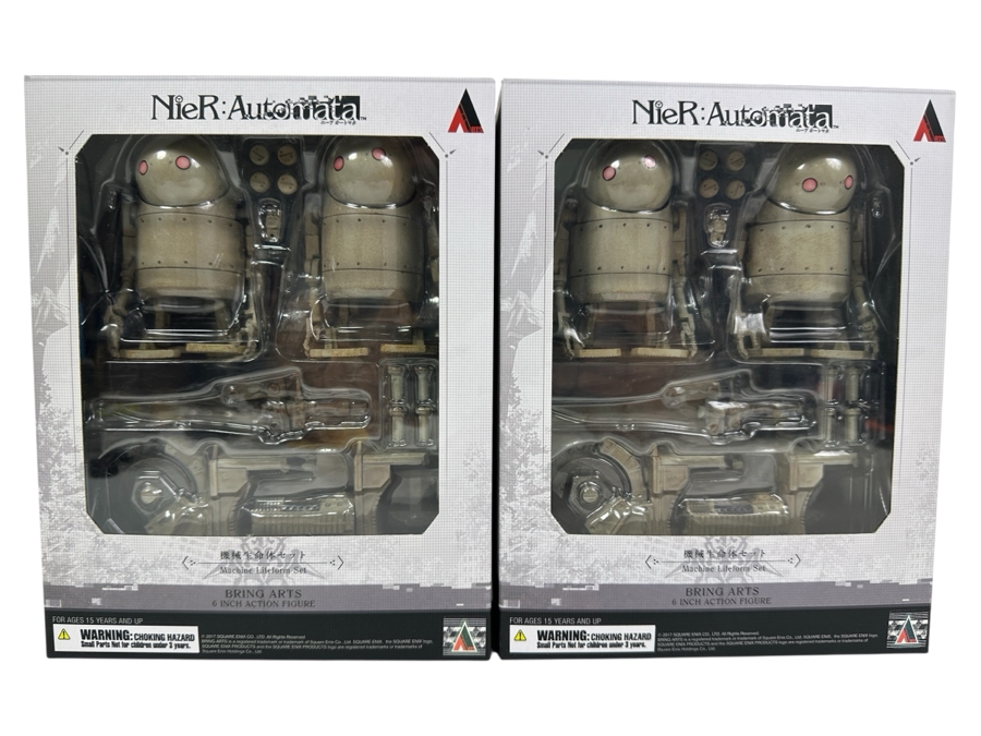 (2) Nier Automata Video Game Bring Arts 6' Action Figure Machine Lifeform Sets By Square Enix Featuring 2B And A Machine Lifeform
