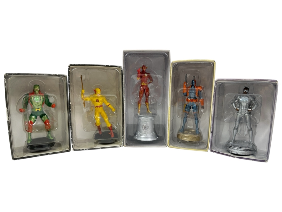 (5) DC Comics Figurines From The DC Chess Collection By Eaglemoss 5'H