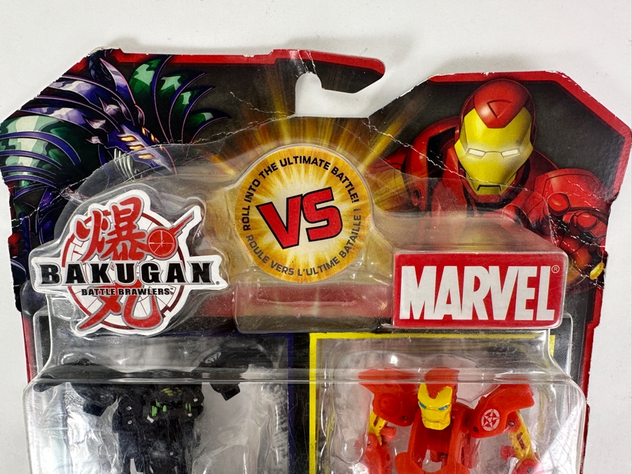 New Blister Pack Bakugan's Razenoid Vs. Marvel's Iron Man Figurines [Photo 2]
