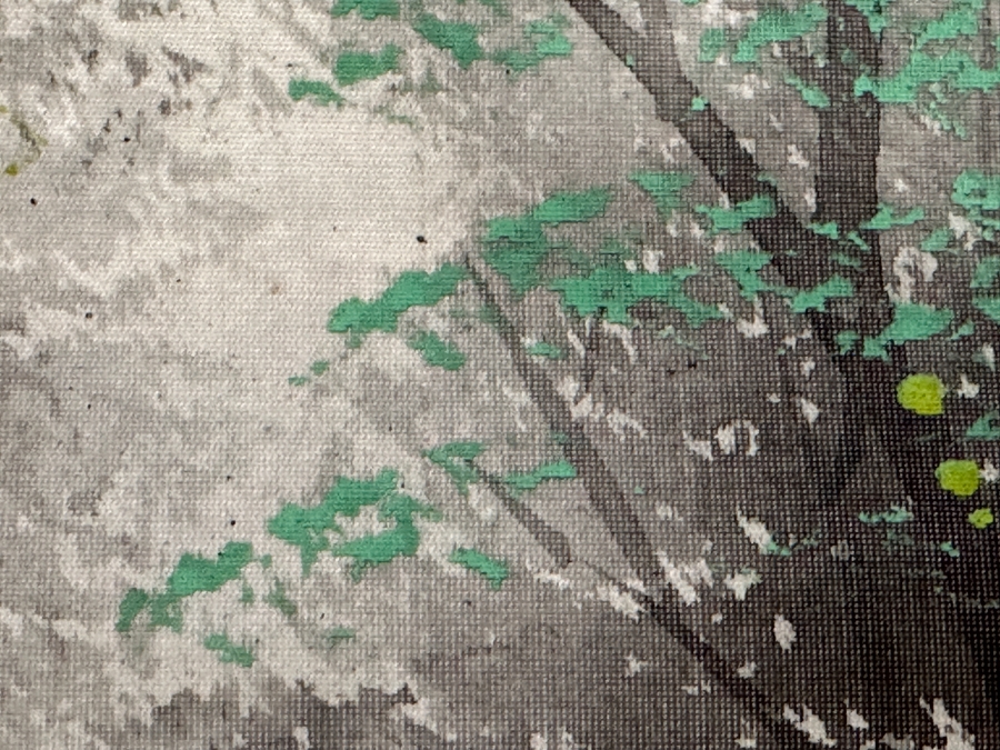 Vintage Japanese Landscape Mountain Silk Scroll Painting Kakejiku Painting Area Is 16W X 41H [Photo 5]