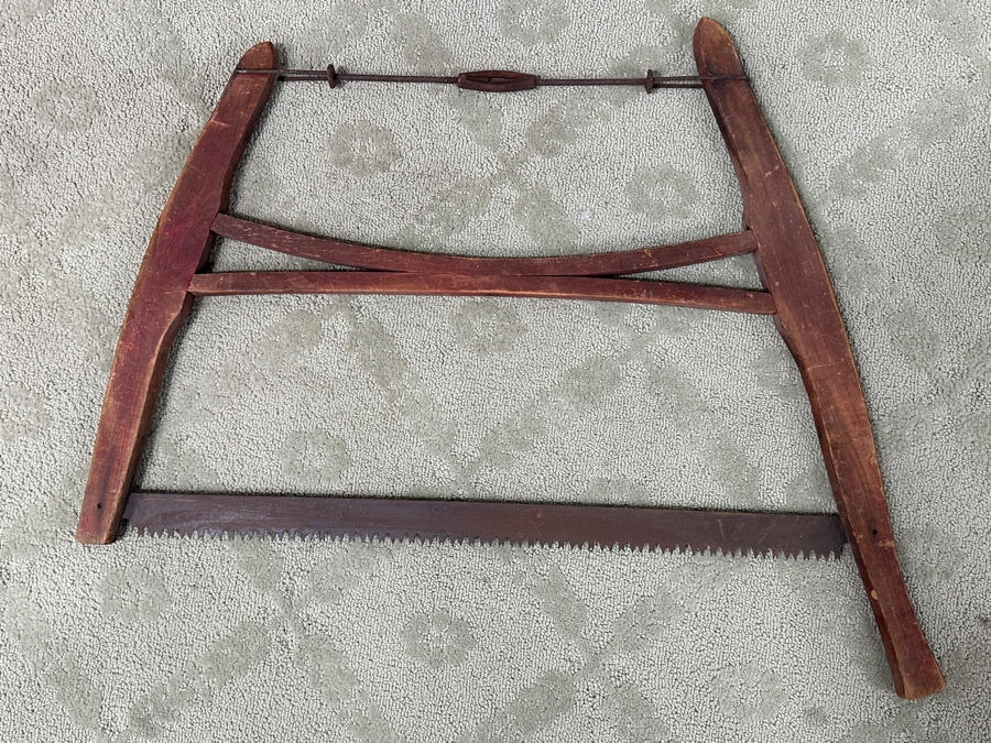 Just Added - Vintage Wood Cross Cut Buck Saw Bow Saw 31' x 27' [Photo 4]