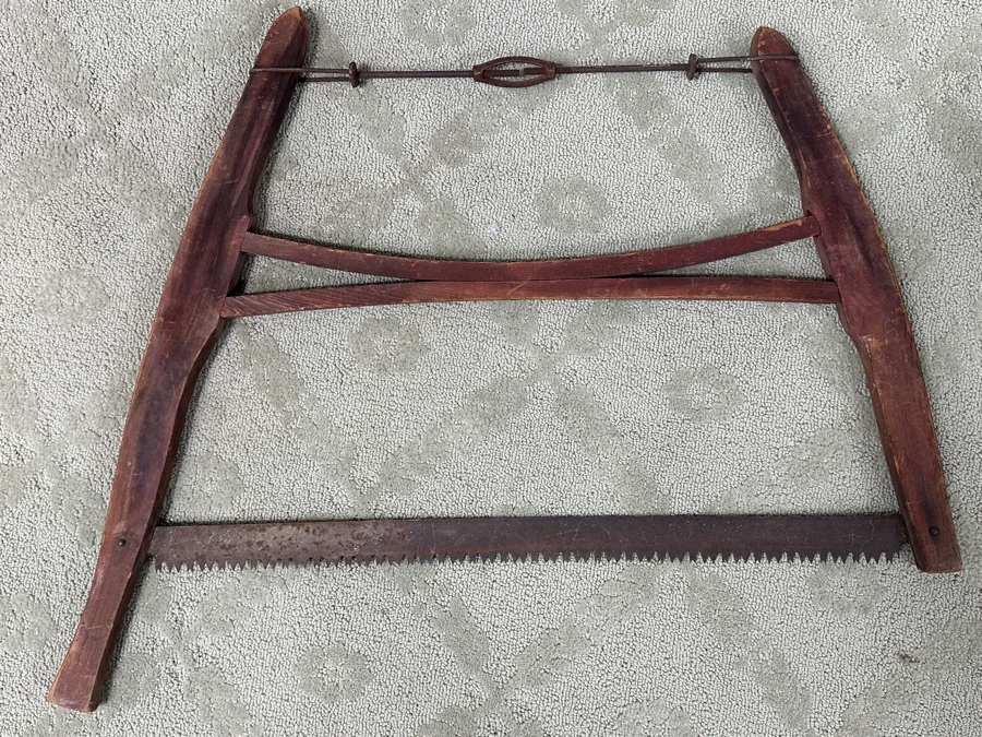 Just Added - Vintage Wood Cross Cut Buck Saw Bow Saw 31' x 27' [Photo 2]